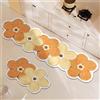 Highdi Tappeto Cucina Antiscivolo Lavabile Stampa Modello Fiore 3D Tappeto Passatoia Cucina Tappeto da Cucina Lungo Tappeti Runner Tappeto Corridoio per Ingresso Soggiorno Bagno (40x120cm,Giallo)