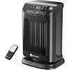 Dr.Prepare Termoventilatore Ceramico 1800W Basso Consumo con Termostato 5 Modalità [3 Calore + Ventilatore + ECO] Timer 12H Oscillazione 70° Protezioni di Sicurezza per Camera da Letto Ufficio