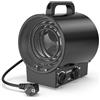 DAHTEC Termoventilatore Industriale 2000 W Stufetta Elettrica Portatile | Riscaldatore Elettrico con Termostato & Ventilazione, Protezione da Surriscaldamento - Officina e Garage (Nero)