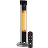 blumfeldt Klarstein Stufa Elettrica Basso Consumo, Colonnina Elettrica per Interno ed Esterno 2000W, Termosifone Elettrico, Pannello Radiante Infrarossi, IP34, No CO2