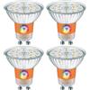 EACLL GU10 LED CRI 98 Bianco Caldo 4,9W Equivalente a Alogena 65W, 4er-Pack. 540LM 3000K Spettro Completo, Faretto Senza Sfarfallio, Angolo a Fascio 120°, Non Dimmerabile Ø50xH53mm Lampade Riflettore