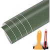 FAFALITHIC 30 cm x 150 cm, colore verde oliva opaco, set di pellicole per auto, senza bolle, con attrezzi
