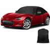 JinsenTGG Copertura Auto Sostituzione per Mazda MX-5 Miata MK4 ND 2015-2024, Copriauto Metà Morbida per Tetto impermeabile, Mezzo Garage Telone, Copertura Antivento per Tutte Stagioni, Resistente ai raggi UV
