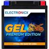 Electronicx, GEL, Batteria Moto YTX16L-BS 12V 16Ah - Senza manutenzione, sigillata, 235A CCA - per scooter, quad, moto, jetski, trattorini, powersport - 151×87×160 mm