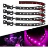 Keiurot Viola Flessibile Impermeabile LED Striscia di Luce Dell'automobile Interno Striscia impermeabile sotto la Cassa per Moto 12V Auto Moto 5050-18SMD 32CM LED Auto Indoor