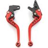 DWTNMEX Leva Freno Moto Per Piaggio Per Zip 50 100 125 2T 4T Per SP 50 Moto Scooter Freno Disco Anteriore Freno Tamburo Posteriore Leve Accessori Leva Frizione Moto(A Red)
