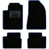 QUEMAR Tappetini Auto per Lancia Delta 2008-2014, Bordo Blu, 0 Ricami | Kit Tappeti Moquette e Gomma su Misura / Set 2 Anteriori + 2 Posteriori / Ricami e Colori Personalizzati / Antiscivolo