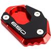 CCYYMOWOK MOWOK Piastra di supporto laterale per cavalletto laterale per moto Z650 Ninja 650 Ninja650 Z650 RS Z 650 2017-2023 2024 2025 (rosso)