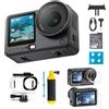 DJI Osmo Action 6 Combo Essenziale, action cam 8K per iniziare subito | Sensore quadrato da 1/1,1″, apertura variabile da f/2,0 a f/4,0, design resistente al freddo, 4 h di autonomia della batteria