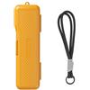 ECMQS Custodia rigida per fotocamera con cinturino da polso, colore giallo | Interno sagomato per fotocamera, slot separato per filtro obiettivo, fodera morbida, custodia chiusa