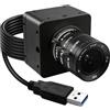 Svpro Fotocamera zoom 4K 60fps USB 3.0 con obiettivo verifocale da 3,6-10 mm, webcam messa a fuoco manuale, USB-C UVC Plug & Play per Windows, Linux, MacOS, Android