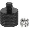 QUARKZMAN Adattatore per Vite da Treppiede 3/8-16F a 1/4-20M | 1 Set, Accessori di Conversione in Lega di Alluminio, per Fotocamera, Microfono e Monitor