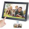 Aorpdd Cornice digitale - Cornice portafoto digitale con schermo touch WiFi HD IPS, cornice elettronica da 10,1 pollici 16 GB, rotazione automatica, foto video tramite app da cellulare condividi