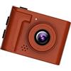 Bziwhniut Fotocamera con batteria ricaricabile per foto, marrone | Video, Viaggi Studenti Camera