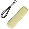 ECMQS Custodia rigida per fotocamera con cinturino da polso, colore verde | Interno sagomato per fotocamera, slot separato per filtro obiettivo, fodera morbida, custodia chiusa