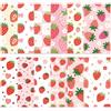 MAYJOYDIY 24pcs 12 Motivi Panno Occhiali Microfibra Fragola | 16x16cm Panno Di Pulizia Per Occhiali Modello Fragola E Fiore, Morbido Riutilizzabile, Per Obiettivo Fotografico Schermo