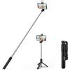 H.May Bastone Selfie Treppiede con Luce di Riempimento, 75CM Asta Selfie Stick Stabile con Telecomando Bluetooth Staccabile Compatibile con iPhone 15, Samsung, 4.7-6.7 Pollici Smartphone