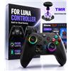 RUIXTIPAD Per Luna Controller, Gamepad wireless nero con illuminazione RGB, TMR Sticks