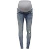 JACK & JONES - Olmblush Mid SK Ank Raw DNM, Jeans Donna