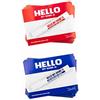KLAMOTTEN STORE Hello My Name Is Sticker Montana 200 adesivi di carta da dipingere e incollare, eccellenti proprietà adesive, rosso/blu, con 2 penne, nero, permanente, impermeabile