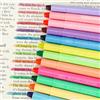 DenFatory Confezione da 12 evidenziatori per Bibbia, evidenziatori in gel multicolore, penne per Bibbia solide, evidenziatore pastello, anti-sbavature