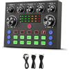 Ntcpefy V8S Mixer Audio con Voce,Mixer Podcast,Scheda Audio per Il Gioco del Telefono Karaoke Studio Live Streaming Podcast