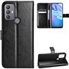Jiajihua Custodia Compatibile con TCL 30E / 306/305,Compatibile con TCL 30 SE 6165H Magnetic Closure Protection Phone Wallet Cover Black
