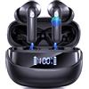 Nerunsa Cuffie Bluetooth 5.4, Auricolari Bluetooth Stereo HiFi Con 4 ENC Microfoni Anti-Rumore, Durata 50