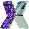 Nekiyo Tech Compatible with Samsung Galaxy Z Flip 7 Custodia, Protezione Integrale Hard PC Slim Antishock con Ricarica Wireless - Verde chiaro