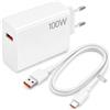 afhgdjr Alimentatore di rete USB C da 100 W per Xiaomi Redmi Series, con cavo di | Compatibile con Xiaomi 17, 13, 12, Redmi Note 15, 14, Poco C75 A5, F3, X6 Neo, X5, X4, cavo di ricarica 6A