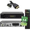 ZEHNDER Test molto buono, Note 1.2 *] Ricevitore satellitare Zehnder HX 2200 + cavo HDMI, con funzione di registrazione, HD abilitato, Full HD, ricevitore satellitare digitale per parabola satellitare, TV