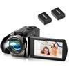 kimire Videocamera stile retrò, videocamera vintage 1080P 24MP con 2 batterie