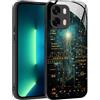 YUXING Cover per Oppo A6x 4G/5G / Oppo A6 4G/5G - Abstact Art Geometry Pattern Antigraffio Vetro Back Cover, Custodia Antiurto Antiscivolo Sottile (Cyberpunk)