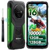 Blackview Android 16 Rugged Smartphone 2026, Batteria 10000mAh Telefono Indistruttibile 12GB+128GB/2TB TF, 6.56 HD+ 90Hz, Gemini AI, Fingerprint/NFC/390g/GPS/OTA/IP69K Impermeabile/3 Anni Garanzia