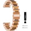 CeiBand Donne Cinturini per 22MM 20MM, Cinturini Orologio di Ricambio per Smartwatch, Regolabile Cinturino in Metallo Resina per Orologio da Uomini e Donne - (22MM Marrone)
