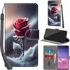 Haninsuze Cover per Samsung Galaxy S10 Plus, Rose | Pelle PU Portafoglio, Porta Carte, Magnetica, Libro, Antiurto Custodia