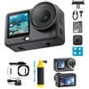 DJI Osmo Action 6 Combo Enhanced Action Camera with 1/1.1 Square Sensor, 4K Camera Variable Aperture from f/2.0 to f/4.0, Extended Range