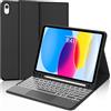 Occtingkind Per iPad A16 11 & 10 Gen Cover Tastiera con RGB & TP Italiana | Con Retroilluminazione 7 Colori & Touchpad - Bluetooth, Premium per la produttività, Tastiera per iPad 11 A16 Nero