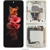 bingyening 6.7 per Samsung Z Flip 3 LCD Frame per Samsung Z Flip3 5G F711 Display LCD Touch Screen Digitizer Assembly (Argento con telaio)