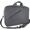Atlantis Borsa notebook 15.6 pollici a tracolla modello L77, imbottitura interna, vano porta documenti, tasca esterna per accessori, fascia per aggancio Trolley Cinghia a tracolla, colore grigio.