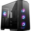 MSI MAG PANO 100R PZ Custodia per PC da gioco Mid-Tower, pannello laterale in vetro temperato, ventole ARGB da 120 mm, supporto per raffreddamento a liquido fino a 360 mm, nera