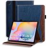 ONETHEFUL Custodia Cover per Samsung Galaxy Tab S6 Lite Tablet 10.4 pollici 2022 (SM-P613/P619) & 2020 (SM-P610/P615) Protettivo Fascia Elastica Supporto in Pelle PU con Auto Svegliati/Sonno Blu