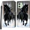 Haninsuze Cover per Motorola Moto G54 5G, Portafoglio PU Pelle, Cavallo | Interno TPU Antiurto, Anti-Graffio, Fessura per Schede, Supporto Stand, Design Libro, Flip