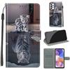 TOMYOU Cover per Samsung Galaxy A23 4G / A23 5G, gatto e tigre | Antiurto Protettiva Portafoglio, Slot per Schede, Magnetica, Custodia in Pelle PU, Libro Flip,Funzione Stand