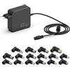 Hafiuege 100W Caricatore per Universale Laptop Alimentatore 16 Connettori | Compatibile con Lenovo ThinkPad Ideapad Yoga HP Pavilion EliteBook Acer Aspire Swift Dell ASUS MacBook Toshiba