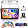 Hikity 2G+64G Autoradio per Peugeot 307/307CC/307SW 2002-2013 Android 15 Wireless Carplay Radio Stereo Auto con 26UI 9 Pollici Schermo Android Auto GPS WIFI Bluetooth EQ FM RDS Telecamera Posteriore