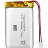ViCep 2000mAh 103454 Batteria Lipo ricaricabile da 3,7V con connettore JST-PHR-02 a 2 pin Dispositivo wireless - Confermare le dimensioni e la polarità prima dell'acquisto(Polarità invertita)
