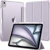 EspZanthic Custodia per iPad Air 11 M4/M3/M2/iPad Air 5th/4th 11 Viola | Portapenne Cover Sottile Trasparente Opaco Back Touch ID Supporto Auto Wake/Sleep Leggero Antiurto Multi Angolo Stand