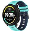 MELEJIA 22mm Cinturino in Silicone Compatibile con Suunto Vertical 2/Vertical/Race 2/Ocean/9 Peak Pro/9 Peak, 22mm Ricambio Cinturino, Morbido Impermeabile, Regolabile Sportiva Cinturini-Blu Turchese