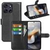JIUNINE Cover per Motorola Moto G56 5G, Custodia Portafoglio Libro in Pelle Sintetica Antiurto Cover Flip Case con [Carta Fessura] [Supporto Stand] [Fibbia Magnetica], Nero